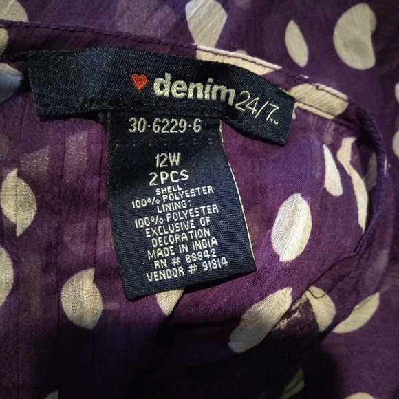 Maternity Style Purple Polka Dot Top. - Picture 6 of 6